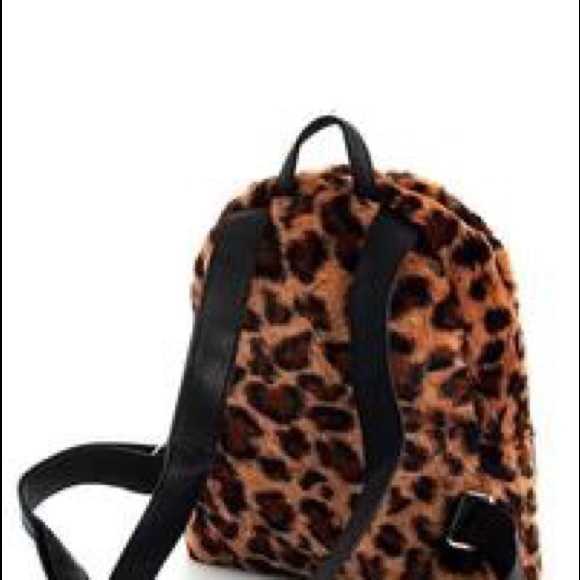 Leopard Print Faux Fur Backpack-LAST ONE - Picture 5 of 6